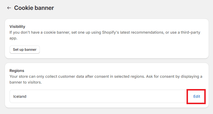 Shopify Edit regions