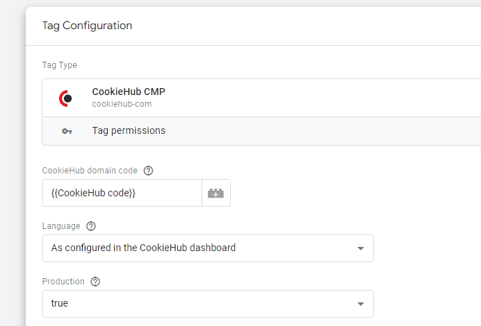 Dynamic CookieHub domain code