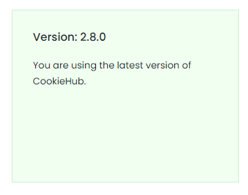 Latest version in use