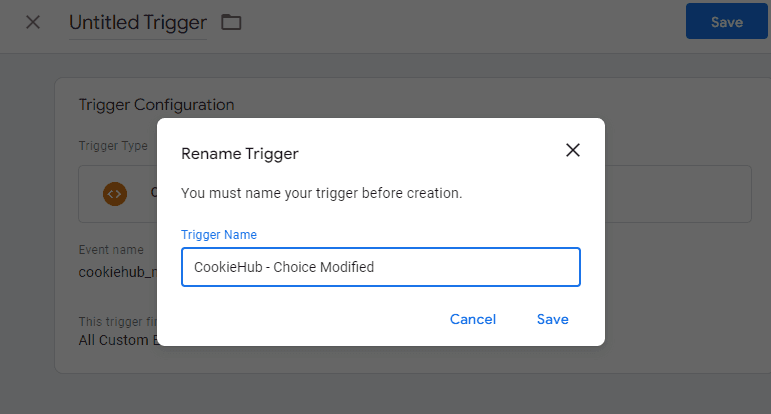 Rename trigger