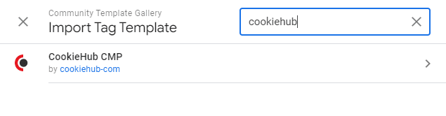 Search the GTM Community Template Gallery