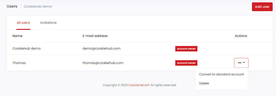 Manage permissions